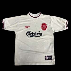 Vintage 1996-1997 Liverpool FC Away Football Jersey Carlsberg